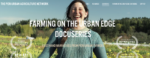 Farming on the Urban Edge Docuseries cover page with a woman smiling at the camera in front of a green field